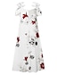 abordables Vestidos estampados-Vestido largo maxi para mujer, vestido beige de manga corta con estampado floral y hombros descubiertos, cuello de pico para otoño y verano, elegante, informal, moderno, 2022, 3xl