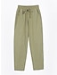 cheap Women&#039;s Cotton Linen Pants-Women&#039;s Linen Pants Capri shorts Cotton Pocket Baggy Mid Waist Long Black Summer