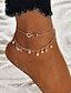 preiswerte Fußkettchen-Knöchel-Armband Stilvoll Einfach Damen Körperschmuck Für Täglich Strand Klassisch Aleación Stern Gold 1 Stück
