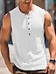 abordables Débardeurs de gym-Homme Débardeur Top Maillot de Corps T-shirt sans manches Plein Henley Extérieur Sortie Sans Manches Vêtement Tenue Mode Muscle
