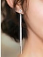 olcso Fülbevalók-női fülbevaló divat cirkónia hosszú bojt sokszögű gyémánt fülbevaló valentin napra, anyák napi ajándék