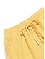 tanie damskie bawełniane lniane spodnie-Damskie Lniane spodnie Szorty Capri Bawełna Kieszeń Workowaty Średni Talia Długa Czarny Lato