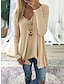 cheap Sweaters-Women&#039;s Pullover Sweater Knitted Solid Color Basic Casual Long Sleeve Sweater Cardigans V Neck Fall Winter Spring Blue Blushing Pink Gray