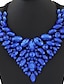abordables Collares y colgantes-1 PC Collares Declaración Collar de cristal For Mujer Boda Navidad Fiesta Legierung Retro Forma de Alfabeto Precioso