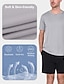 billiga Casual T-shirts för män-Herr T-shirt T-tröja Slät Rund hals Gata Semester Kort ärm Kläder 5st Mode Designer Grundläggande