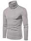 abordables Camisetas casuales de hombre-Hombre Camiseta Suéter de cuello de tortuga Camisa de manga larga Plano Cuello enrollado Normal Manga Larga Ropa Esencial