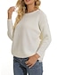 cheap Cardigans-Women&#039;s Pullover Sweater Jumper Cardigan Sweater Crew Neck Ribbed Knit Acrylic Button Summer Spring Daily Going out Weekend Stylish Casual Soft Long Sleeve Solid Color Black White Pink S M L