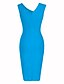 baratos vestidos de trabalho simples-Mulheres Vestido de trabalho Vestido de turno Vestido Semi Formal Moda Minivestido Franzido Frufru Decote U Sem Manga Tecido Normal Vinho Azul Claro Verão Primavera S M L XL