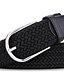 abordables Ceintures pour Homme-Ceintures tressées unisexes à la mode simple boucle en tricot ceinture noir blanc toile alliage plaine sports de plein air cadeau idéal