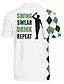 tanie Pánské golfové oblečení-Męskie Koszulka polo ubrania do golfa Zielony Krótki rękaw Ochrona przed słońcem Top Strój golfowy Ubrania Stroje Noś odzież