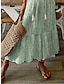 cheap Print Dresses-Women&#039;s Floral Tassel Fringe V Neck Maxi long Dress Half Sleeve Summer