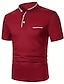 preiswerte klassisches Polo-Herren Poloshirt Golfhemd Strasse Casual Ständer Kurzarm Modisch Basic Glatt Klassisch Sommer Regular Fit Marineblau Schwarz Weiß Rot Poloshirt