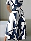 Χαμηλού Κόστους Print Φορέματα-Γυναικεία Φόρεμα πουκαμίσα Καθημερινό φόρεμα Μακρύ φόρεμα ΕΞΩΤΕΡΙΚΟΥ ΧΩΡΟΥ Καθημερινά Διακοπές Πολυεστέρας Μοντέρνα Κομψό Κολάρο Πουκαμίσου Κουμπί Τσέπη Κοντομάνικο Καλοκαίρι Άνοιξη 2023