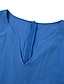 tanie proste sukienki-damska sukienka trapezowa sukienka do kolan zielony niebieski różowy żółty rękaw 1/2 pure color patchwork wiosna lato dekolt w kształcie litery v podstawowy na co dzień 2023 s ml xl xxl 3xl 4xl 5xl