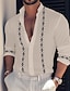 Χαμηλού Κόστους Βαμβακερό Λινό Πουκάμισο-Ανδρικά Πουκάμισο Βαμβακερό λινό πουκάμισο Λευκό βαμβακερό πουκάμισο Πουκάμισο με κουμπιά Casual πουκάμισο Καλοκαιρινό πουκάμισο Μαύρο Λευκό Ανθισμένο Ροζ Μακρυμάνικο Συνδυασμός Χρωμάτων Όρθιος γιακάς