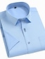 رخيصةأون قمصان رجالية-رجالي قميص رسمي زر حتى القميص أسود أبيض زهري كم طويل 平织 طوي ربيع &amp; الصيف المكتب &amp; الوظيفة مناسب للخارج ملابس أساسي