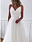 levne Svatební šaty-jednoduché svatební šaty pouzdrová / sloupcová košilka bez rukávů dvorní vlečka šifon svatební šaty se záhyby 2024