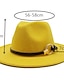 رخيصةأون قبعات الرجال-رجالي قبعة فيدورا بريم هات أسود أصفر حفلة لون سادة