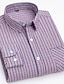 cheap Dress Shirts-Men&#039;s Plaid / Striped / Chevron / Round Office &amp; Career Daily Wear Dark Red Wine Red Dark Navy Long Sleeve Shirt Collar All Seasons Clothing Apparel Cross