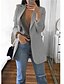 cheap Women&#039;s Plus Size Outerwear-Women&#039;s Plus Size Curve Blazer Spring Work to Wear Office Jacket with Pocket Long Sleeve Peaked Lapel Fall Winter