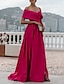 olcso Estélyi ruhák-egyvonalas estélyi ruha buli ruha híresség stílusú ruha formális esküvői udvar vonat ujjatlan vállról koszorúslány ruha szatén domború hasítékkal 2024