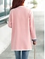 cheap Casual Jackets-Women&#039;s Winter Coat Warm Breathable Outdoor Street Daily Wear Pocket Cardigan Stand Collar Fashion Daily Casual Plain Loose Fit Outerwear Long Sleeve Fall Winter Pink Rose Red Gray M L XL XXL 3XL 4XL