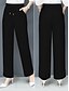 preiswerte Damenhose aus Baumwollleinen-Damen Jeans Hosen Hose Polyester Tasche Ausgebeult Hoher Taillenbund In voller Länge Rubinrot Sommer