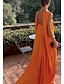 Χαμηλού Κόστους Βραδινά Φορέματα-Γραμμή Α Βραδινά φορέματα Νεράιδα Φόρεμα Επίσημο Επισκέπτης γάμου Μακρύ Αμάνικο Στράπλες Stretch σιφόν με Πλισέ Σάλι 2024