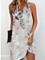 cheap Print Dresses-Women&#039;s Tank Dress Floral Print Split Neck Mini Dress Daily Date Sleeveless Summer Spring