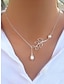 Недорогие Ожерелья и подвески-Жен. ожерелья Мода на открытом воздухе Лист Ожерелья
