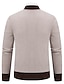cheap Men&#039;s Cardigan Sweater-Men&#039;s Sweater Cardigan Sweater Ribbed Knit Regular Knitted Stand Collar Warm Ups Modern Contemporary Back to School Daily Wear Clothing Apparel Fall &amp; Winter Black Dark Grey S M L
