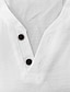 tanie Męskie koszulki casual-Męskie Koszula Henley Koszulka Równina Henley Ulica Urlop Krótki rękaw Przycisk w dół Odzież Designerskie Podstawowy Współczesny współczesny