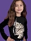 お買い得  女の子の 3d T シャツ-子供 女の子 Tシャツ 長袖 3Dプリント 猫 動物 グレー 子供達 トップの 秋 冬 活発的 ファッション 日常 日常 アウトドア レギュラー 3〜12年