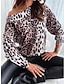 cheap Women&#039;s Blouses &amp; Shirts-Women&#039;s Shirt Blouse Graphic Print Casual Daily Basic Long Sleeve Off Shoulder Black Fall &amp; Winter