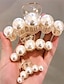 cheap Women&#039;s Hair Accessories-4 pcs set Pearl Hair Claw ClipHair Clips Strong Hold Hair Jaw Clips