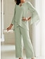cheap Mother of the Bride Dresses-Two Piece Jumpsuit / Pantsuit Mother of the Bride Dress Wedding Guest Elegant Simple Scoop Neck Ankle Length Chiffon Long Sleeve with Buttons Solid Color 2024