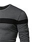 preiswerte Lässige T-Shirts für Herren-Herren T Shirt T-Shirt Farbblock Rundhalsausschnitt Strasse Urlaub Langarm Patchwork Bekleidung Modisch Designer Basic