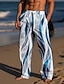 ieftine Pantaloni imprimati pentru barbati-Bărbați Pantaloni Pantaloni de vară Pantaloni de plajă Cordon Talie elastică Imprimare 3D Bloc Culoare Imprimeu Grafic Confort Casual Zilnic Concediu Șic Stradă Hawaiană Verde Deschis Roșu-aprins
