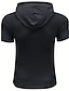 voordelige Casual T-shirts voor heren-Voor heren T-shirt Wafel Shirt Effen Capuchon Straat Vakantie Korte Mouw Kleding Modieus Ontwerper Basic