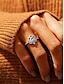 お買い得  指輪-女性用 リング ヴィンテージ デート フラワー 指輪