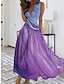 Χαμηλού Κόστους Print Φορέματα-Γυναικεία Φόρεμα σε γραμμή Α Αμάνικο φόρεμα Ombre Μαρμάρινη εκτύπωση Τσέπη Στάμπα Λαιμόκοψη V Μακρύ φόρεμα Καθημερινά Ημερομηνία Αμάνικο Καλοκαίρι Άνοιξη