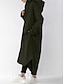 cheap Women&#039;s Coats &amp; Trench Coats-Women&#039;s Coat Street Casual Daily Wear Fall Winter Long Coat Regular Fit Warm Breathable Casual Daily Casual Street Style Jacket Long Sleeve Plain with Pockets Black Yellow Red
