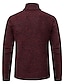 cheap Men&#039;s Pullover Sweater-Men&#039;s Pullover Sweater Jumper Mens Dress Sweaters Quarter Zip Pullover Sweater Ribbed Knit Regular Knitted Stand Collar Modern Contemporary Daily Wear Going out Clothing Apparel Winter Wine Blue S M L