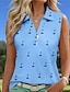 billiga Kvinnors golfkläder-Dam Vandringspolotröja Vit Ärmlös Solskydd Överdelar Golfkläder för damer Kläder Outfits Bär kläder