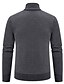 voordelige heren vest trui-Voor heren Trui Vest Trui Geribd breien Normaal Gebreid Opstaand Opwarm Kleding Modern eigentijds Alledaagse kleding Uitgaan Kleding Herfst winter Zwart Licht Grijs S M L