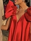 Χαμηλού Κόστους Βραδινά Φορέματα-βραδινό φόρεμα σε γραμμή για πάρτι κόκκινο πράσινο φόρεμα επίσημο γαμήλιο σκούπισμα / βούρτσα τρενάκι αμάνικο v λαιμόκοψη charmeuse με πιέτες 2024