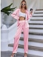 cheap Women&#039;s Sleepwear-Women&#039;s Satin Silk Lounge Sets Satin Pajama Sets Pure Color Fashion Casual Comfort Home Daily Bed Satin Breathable Lapel Long Sleeve Shirt Pant Button Pocket Summer Fall Black White