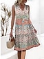 cheap Print Dresses-Women&#039;s Tank Dress Floral Color Block Print Strap Midi Dress Daily Date Sleeveless Summer Spring