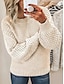 cheap Sweaters-Women&#039;s Pullover Sweater Jumper Crew Neck Ribbed Knit Cotton Oversized Spring Fall Daily Going out Weekend Stylish Casual Soft Long Sleeve Solid Color Pink Royal Blue Blue S M L