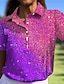 economico Collezione di stilisti-Per donna POLO Lilla Rosa Blu Manica corta Protezione solare Superiore Colore graduale e sfumato Abbigliamento da golf da donna Abbigliamento Abiti Abbigliamento